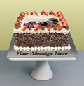Strawberries & Flake Photo Cake
