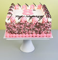 Gâteau chiffre rose