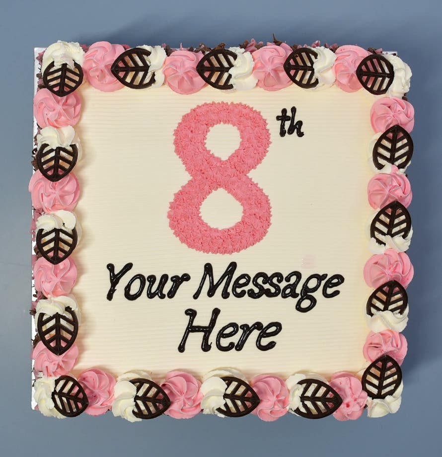 Gâteau chiffre rose