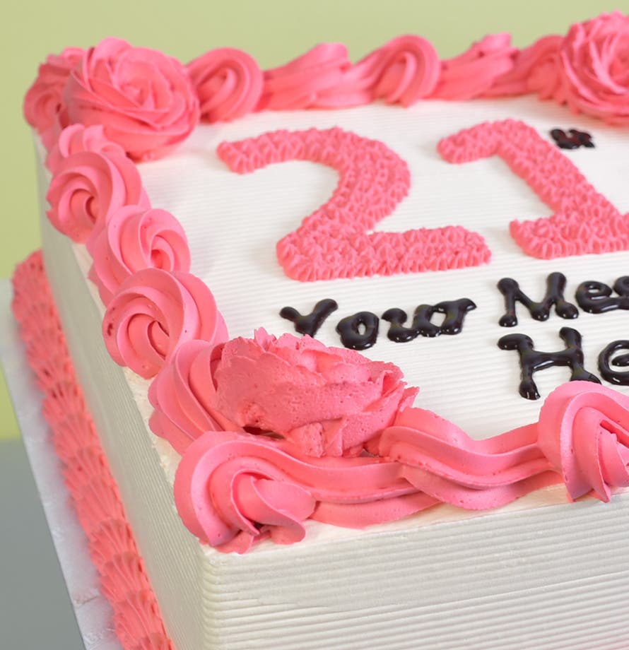 Rose Customised Number Cake