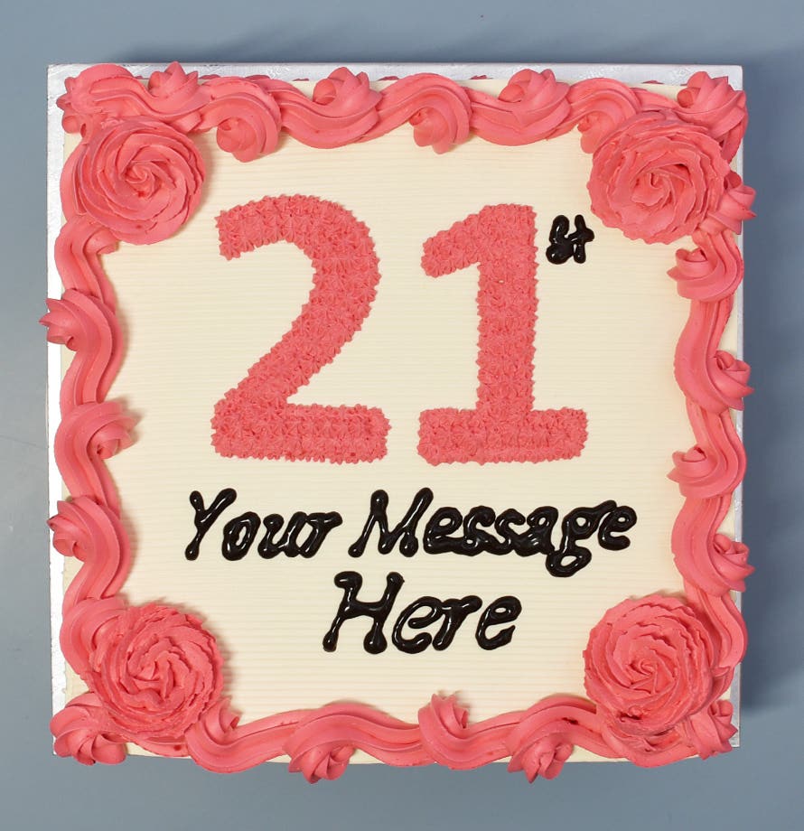 Rose Customised Number Cake