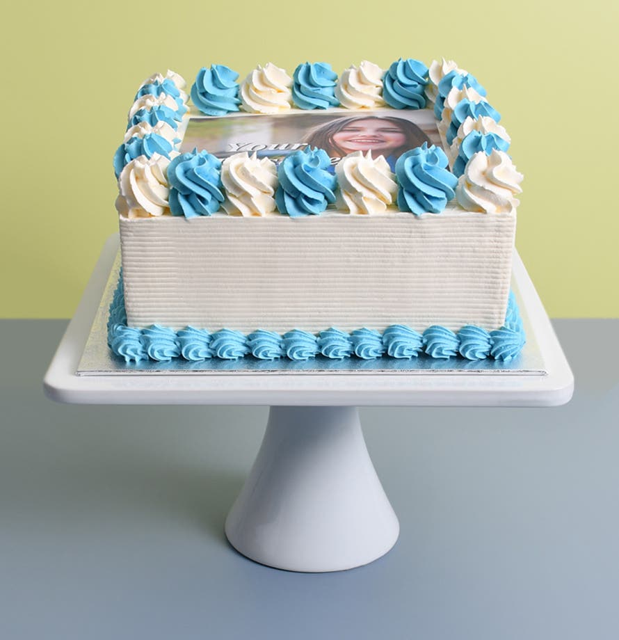 Square Colour Theme Photo Cake