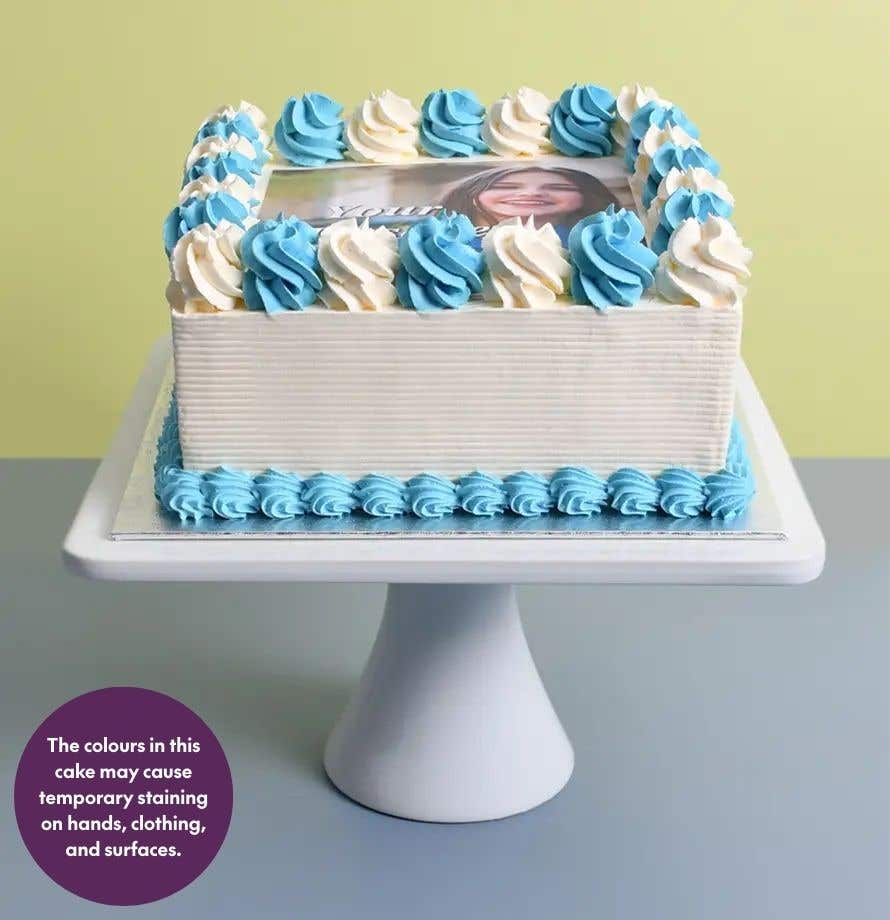 Square Colour Theme Photo Cake