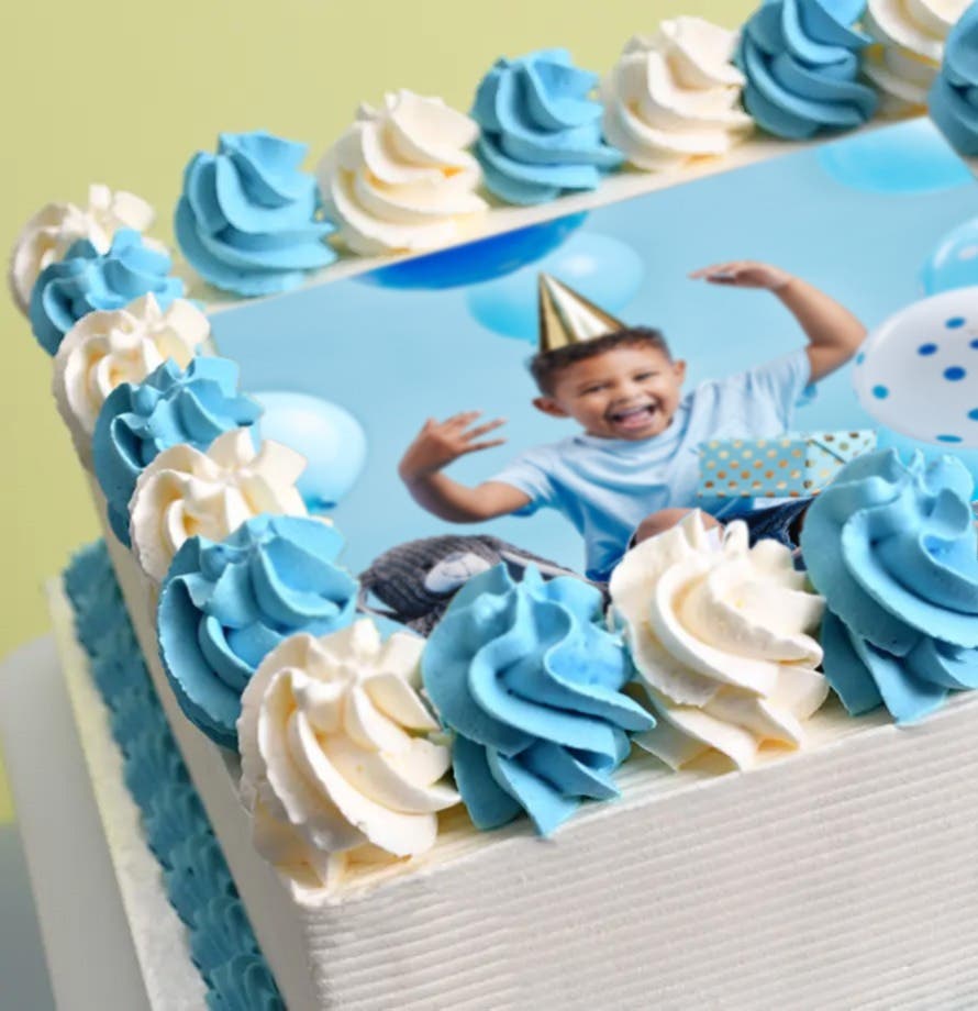 Square Colour Theme Photo Cake