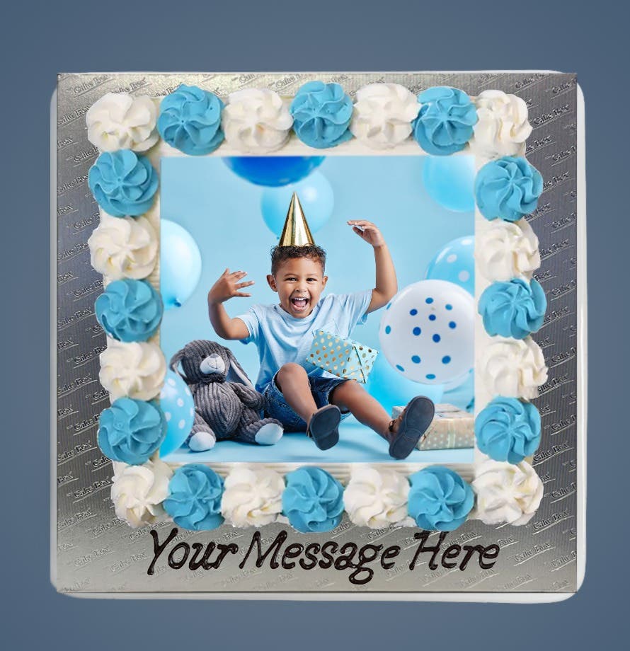 Square Colour Theme Photo Cake