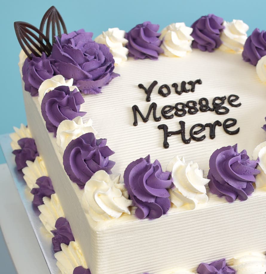 Purple Rose Fan Cake
