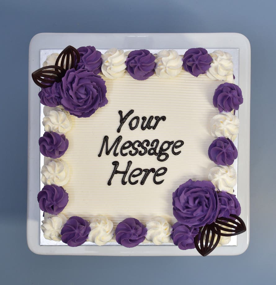 Purple Rose Fan Cake