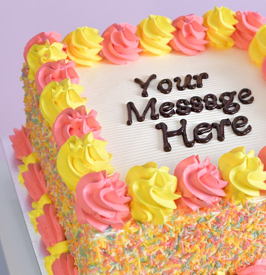 Yellow and Pink Rainbow Sprinkles