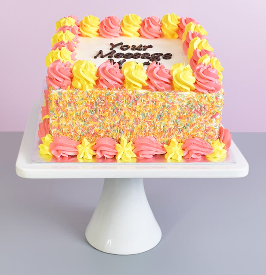 Yellow and Pink Rainbow Sprinkles