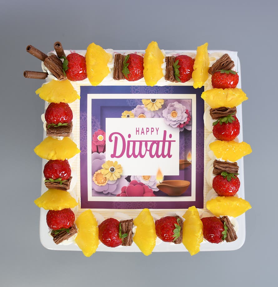 Tropical Berry Diwali Heaven Cake