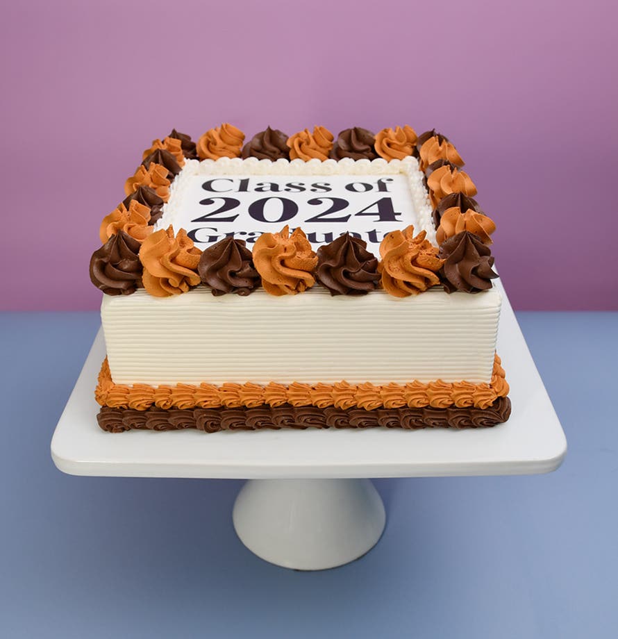 Square Graduation Photo Cake