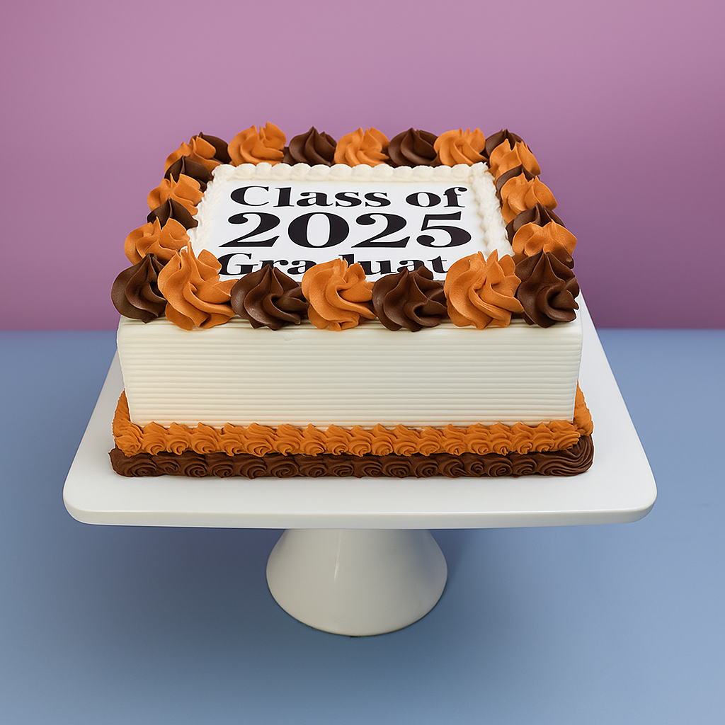 Square Graduation Photo Cake