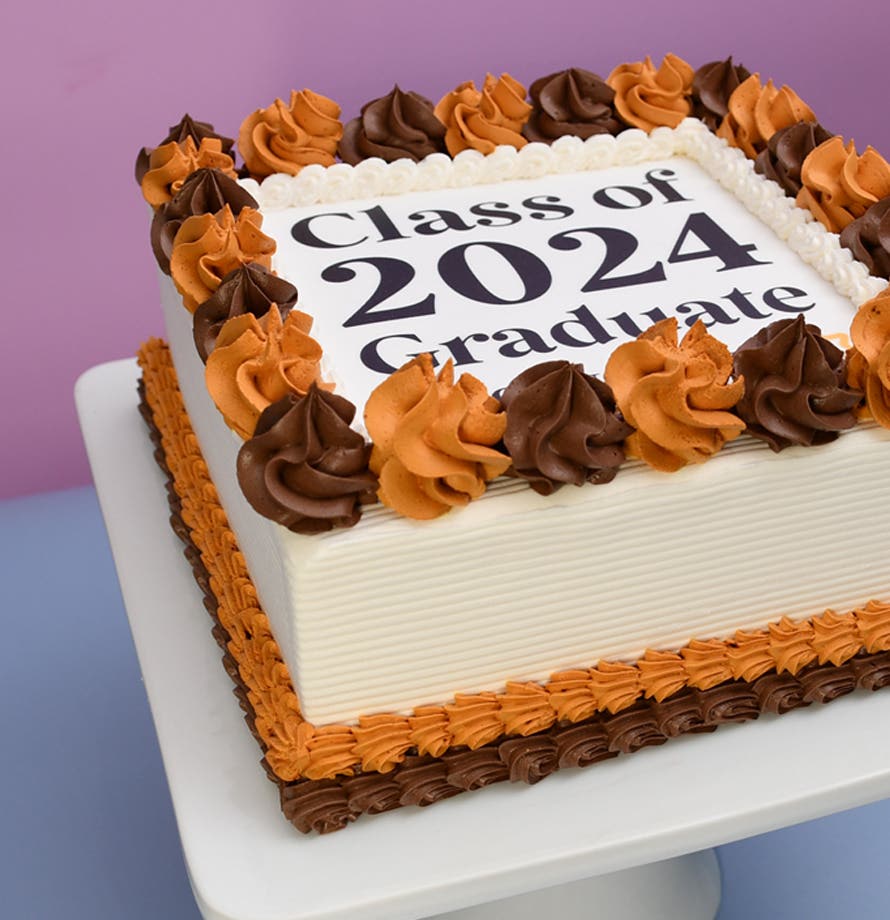 Square Graduation Photo Cake