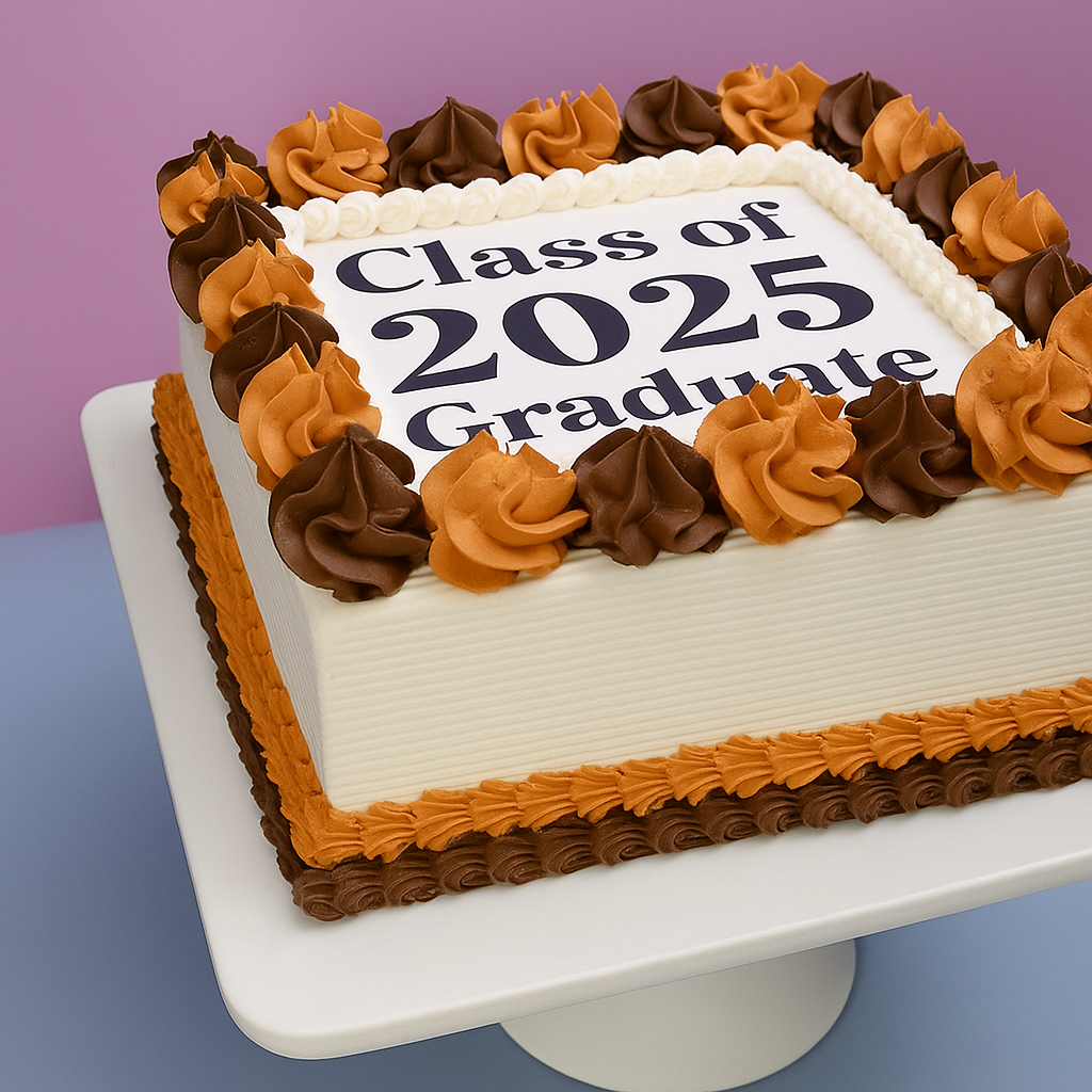 Square Graduation Photo Cake