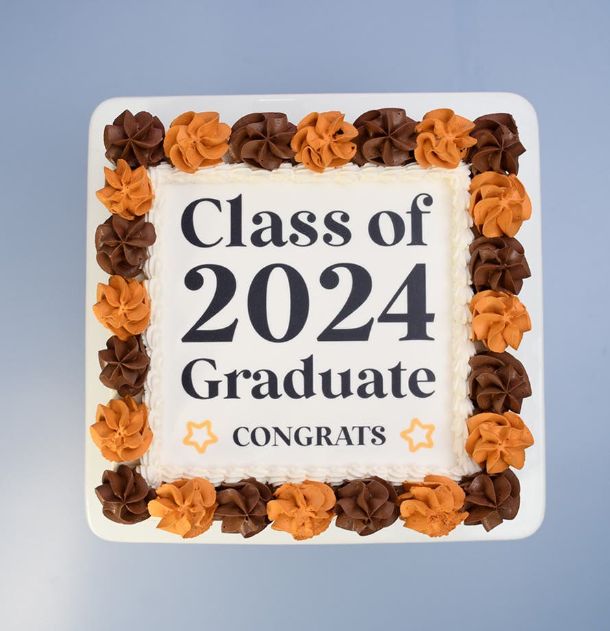Square Graduation Photo Cake