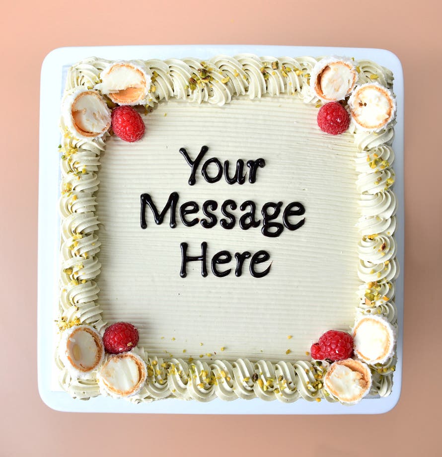 Pistachio Cream Square Cake