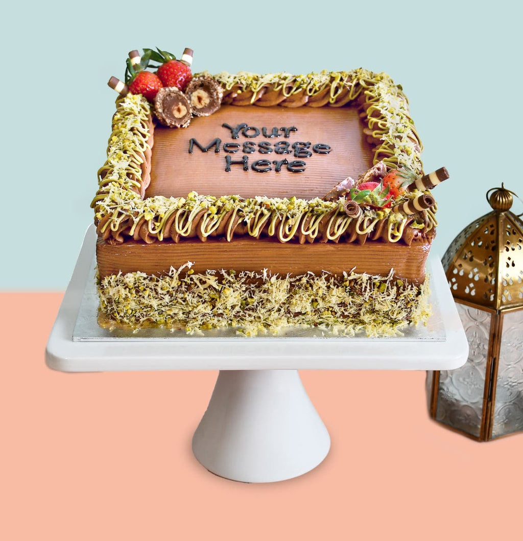 Dubai Chocolate Square Cake