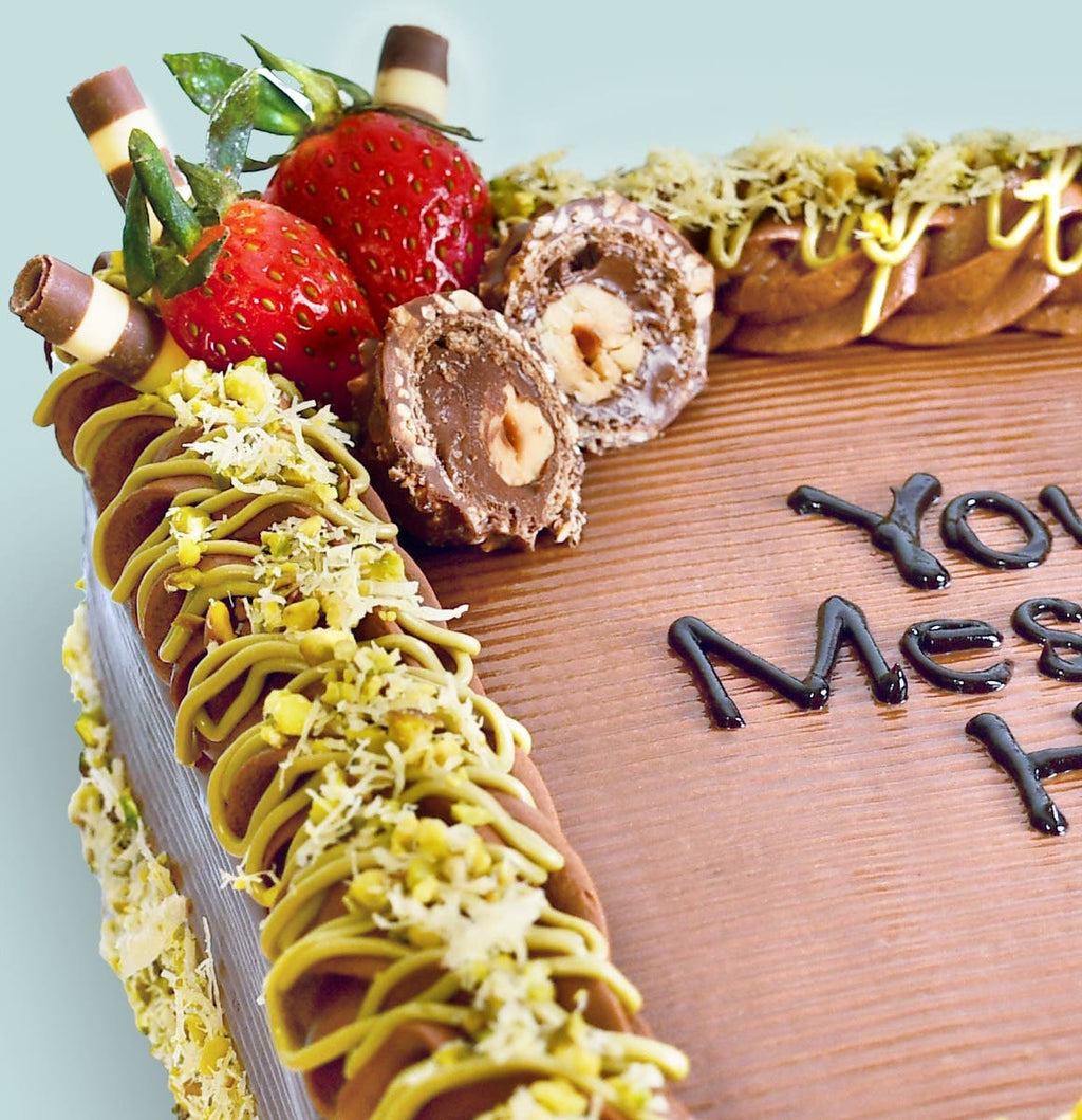 Dubai Chocolate Square Cake