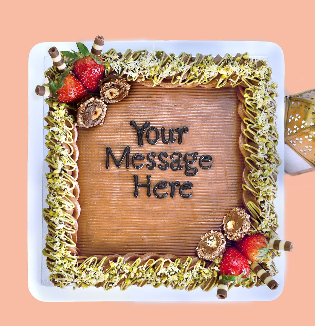 Dubai Chocolate Square Cake