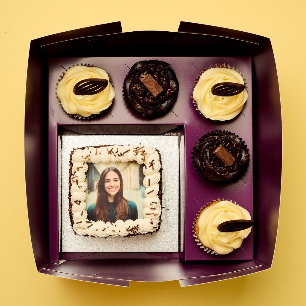 Choco Elegance Photo Bento Cake