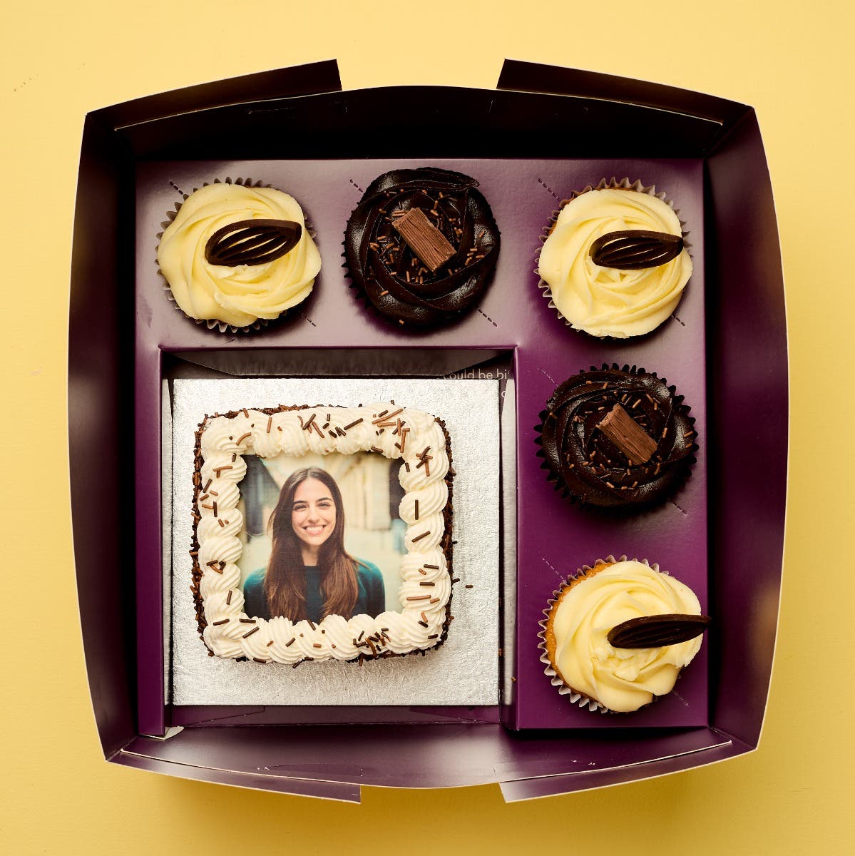 Choco Elegance Photo Bento Cake