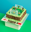 Custom Flags Football Pitch Cake