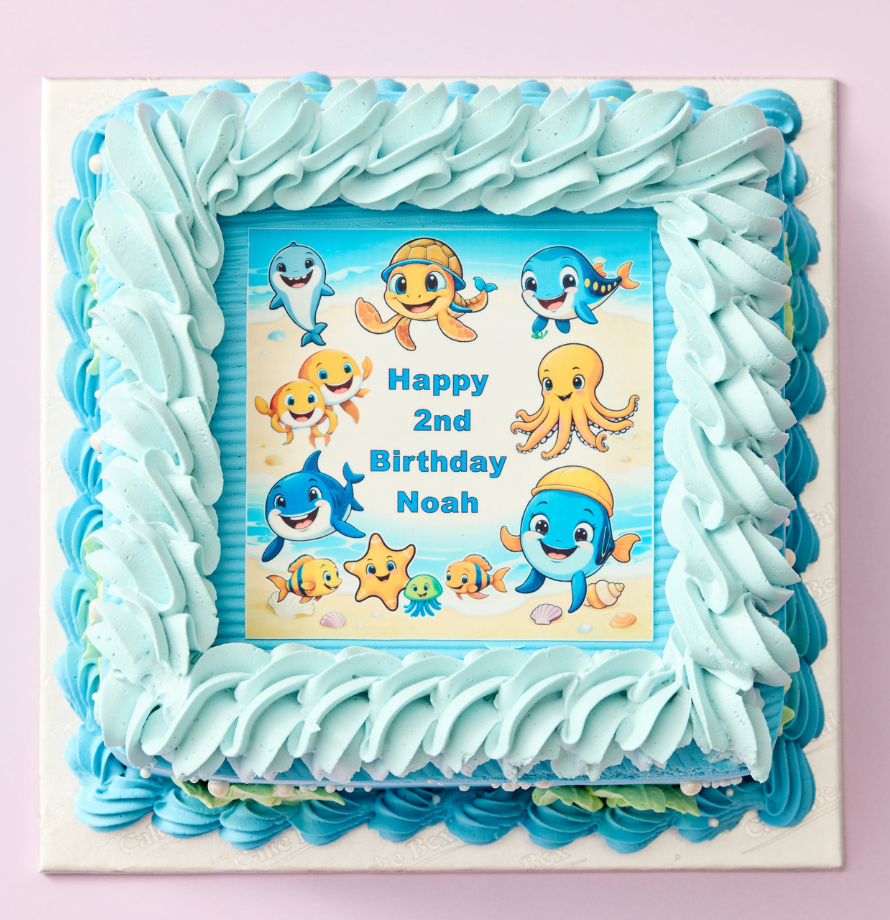 Sealife Themed Photo Cake