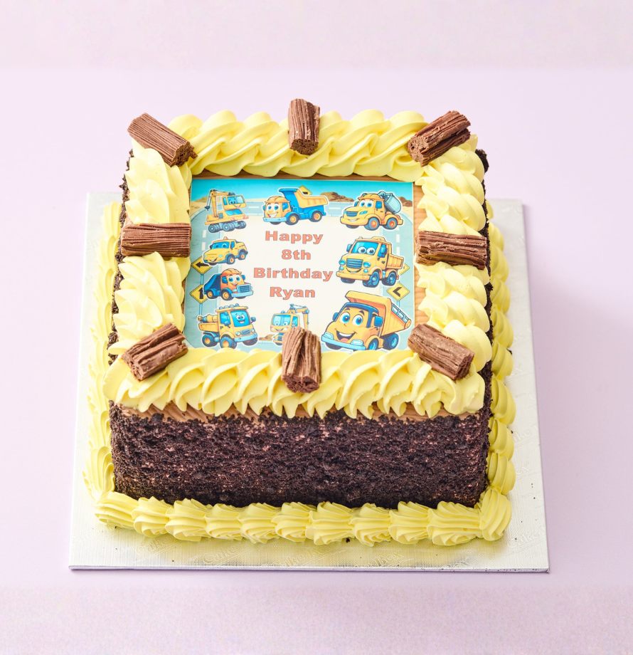 Construction Themed Photo Cake