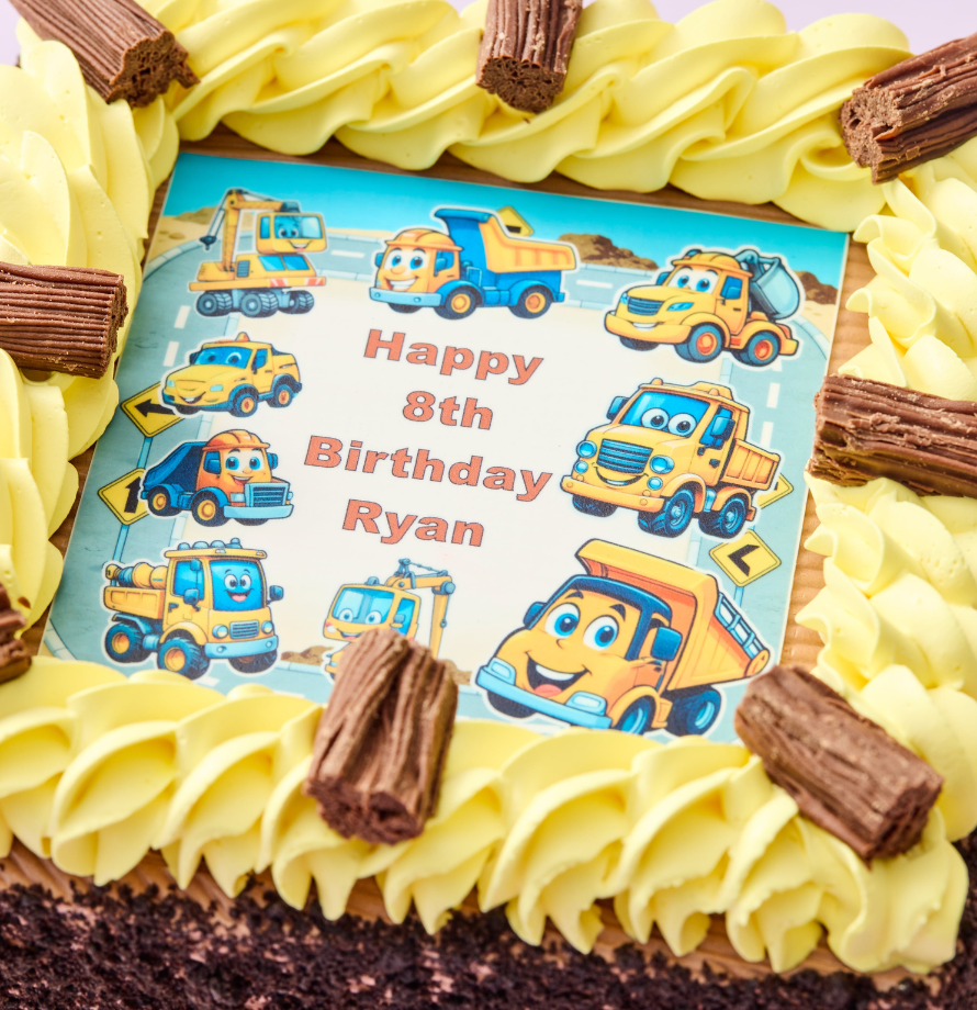 Construction Themed Photo Cake