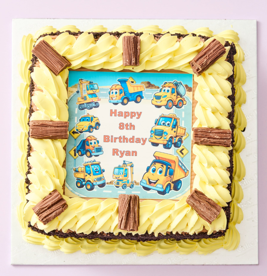 Construction Themed Photo Cake