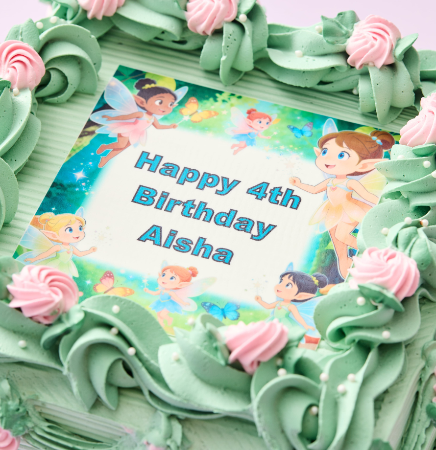Fairy Themed Photo Cake