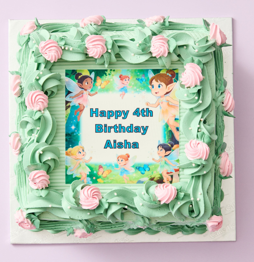 Fairy Themed Photo Cake