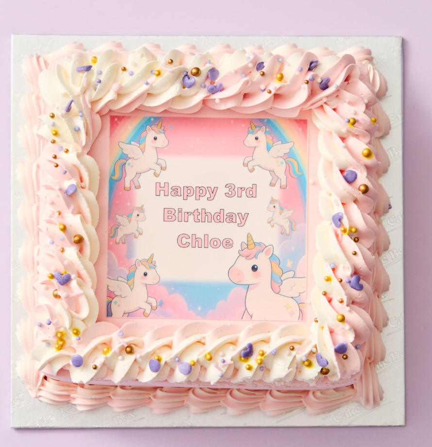 Gâteau photo thème Licorne