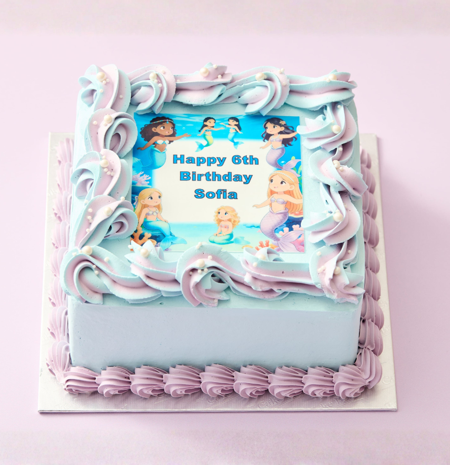 Mermaid Themed Photo Cake