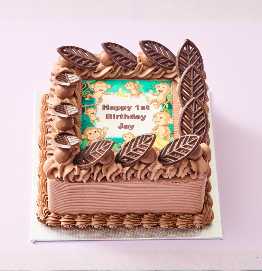 Monkey Themed Photo Cake