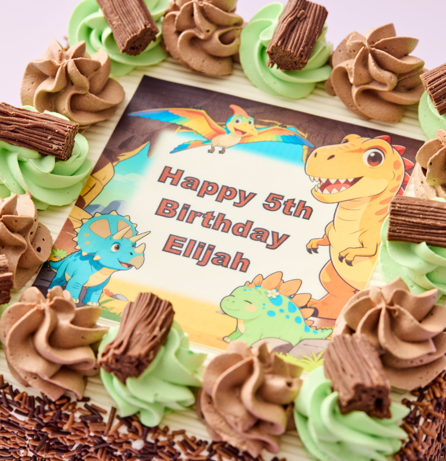 Dinosaur Themed Photo Cake