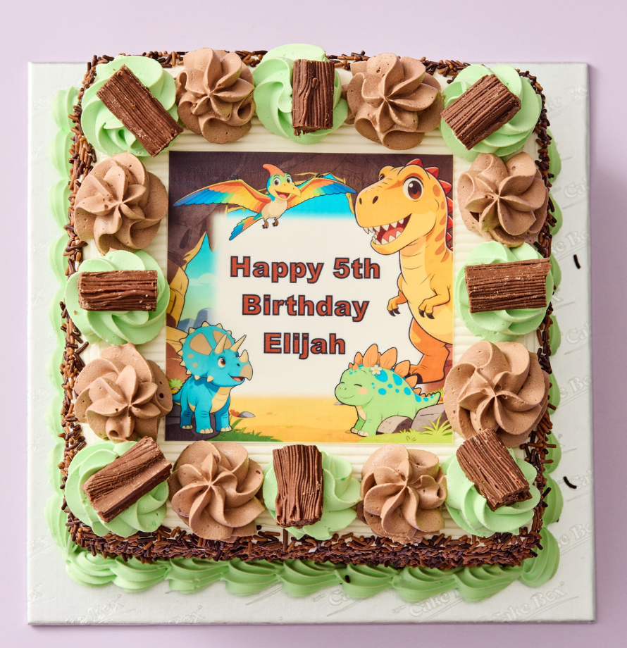 Dinosaur Themed Photo Cake